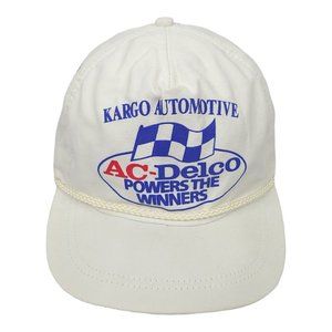 Vintage AC Delco Powers The Winners Snapback Cap Trucker Hat USA Made Pro Shop